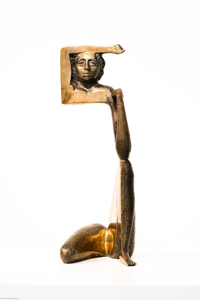 F.E. McWilliam, Girl with Omissions, 1970, Bronze, 42 x 15 x 15 cm