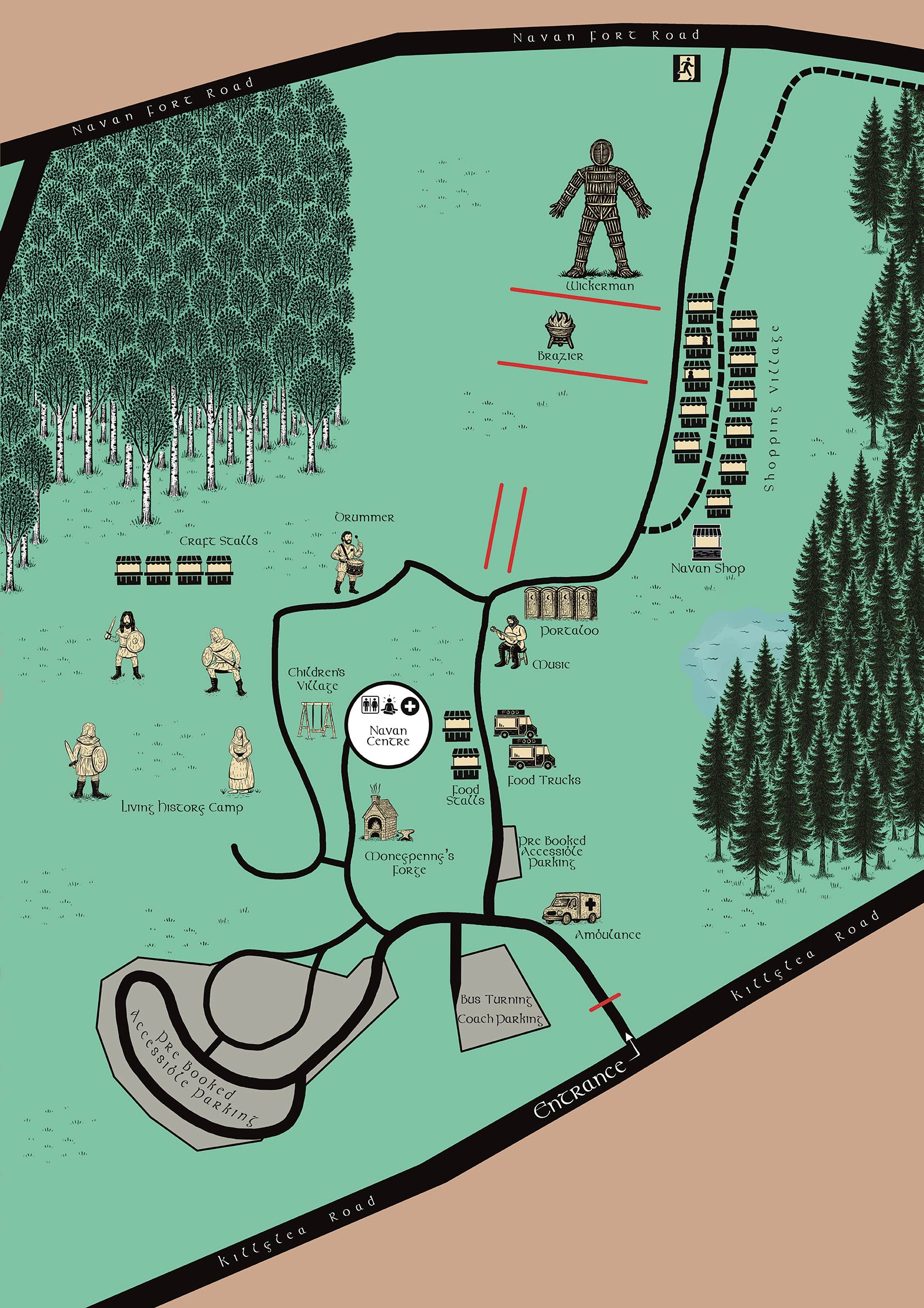 Wickerman Gathering Site Map