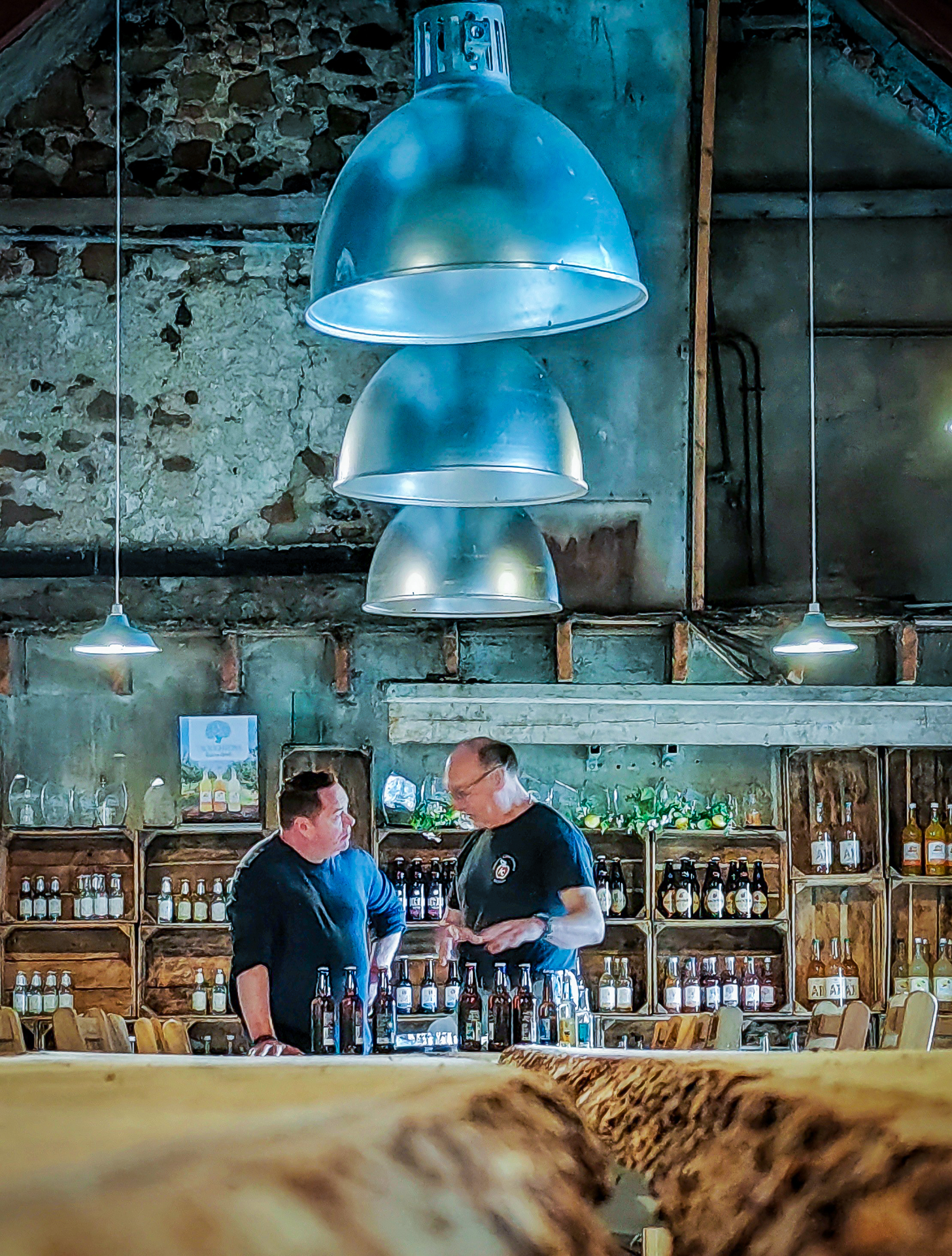 Neven Ulster programme shot shows Neven Maguire & Philip Troughton Owner Armagh Cider Company in coversation.