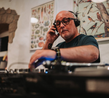Man DJing in On the Hoof