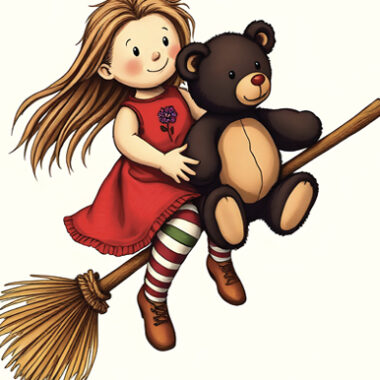 Teddy On The Broomstick Teddy On The Broomstick