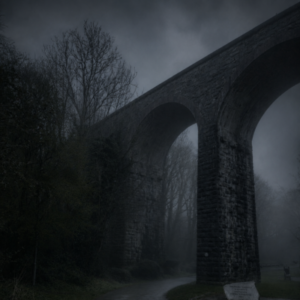 Dromore Viaduct as night time