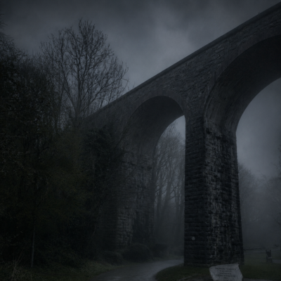 Dromore Viaduct as night time